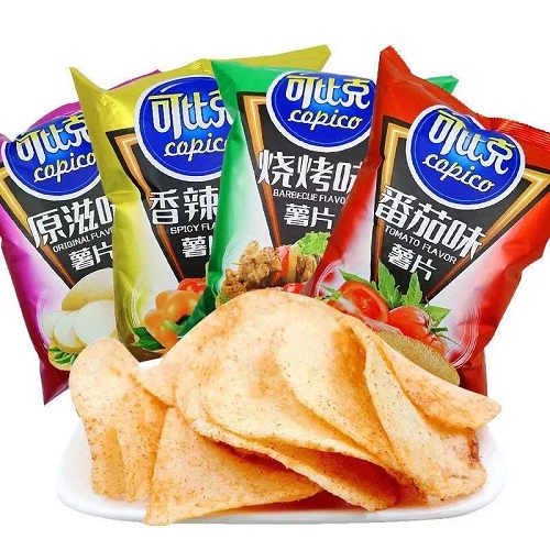 可比克薯片桶装105克10桶起售